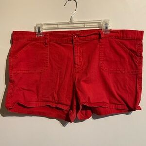Jules & James red cargo shorts size 16